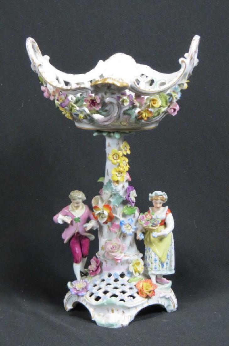 Dresden Porcelain Tall Compote, (1 of 7)