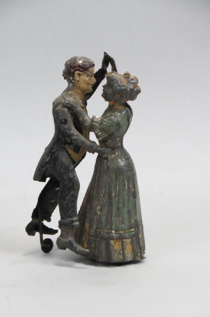 Victorian Tin Wind-up Dancing Couple Toy, (1 of 3)