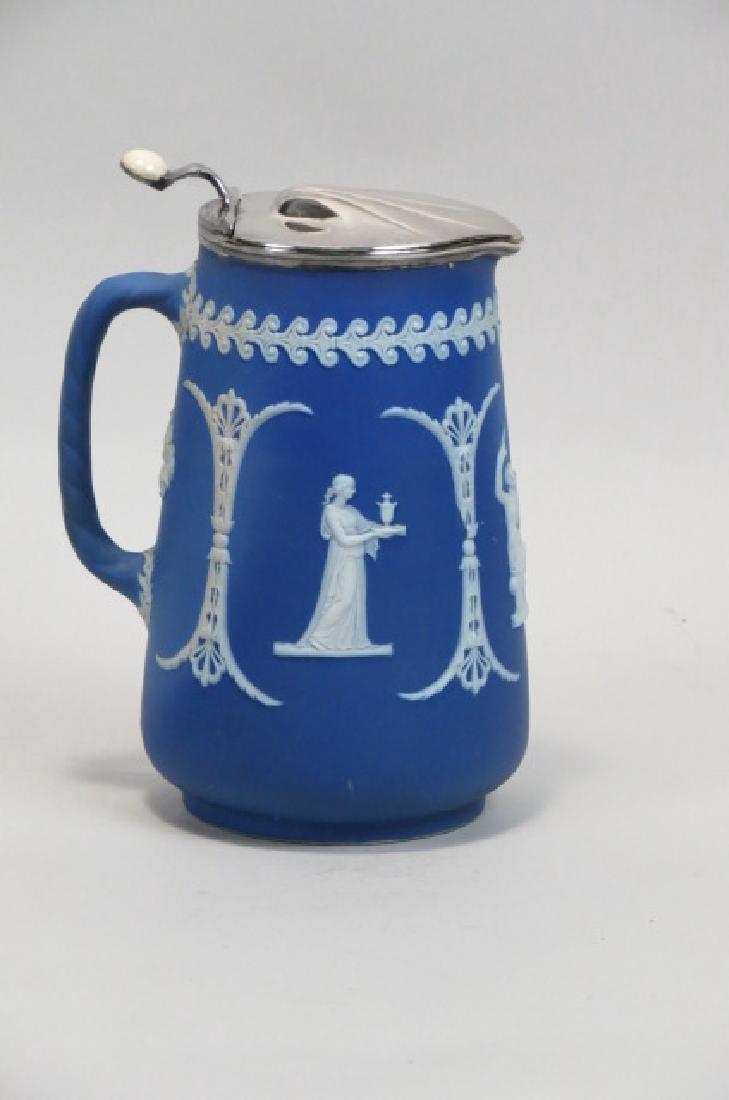 Wedgwood Dark Blue Jasperware Jug or Pitcher, (1 of 3)