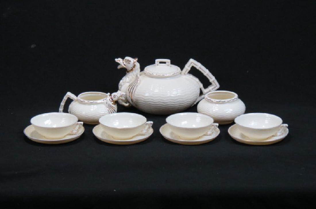 Irish Belleek Society Chinese Dragon Tea Service, (1 of 4)