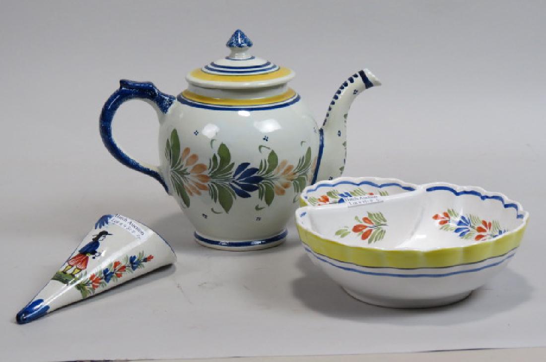 3 pcs. Henriot Quimper French Pottery, (1 of 5)