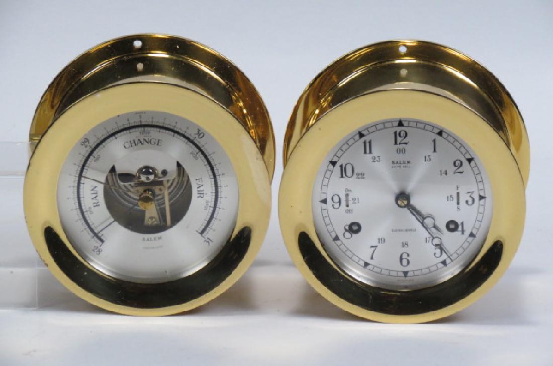Salem Ships Bell Clock & Barometer, (1 of 4)