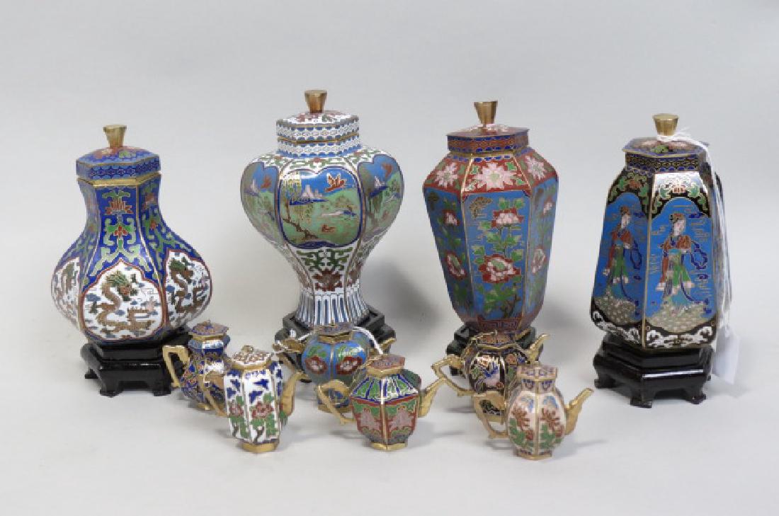 10 pcs. Chinese Cloisonne, (1 of 4)