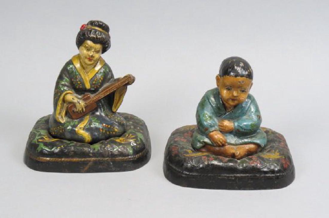 2 Cast Iron Figural Doorstops, (1 of 5)
