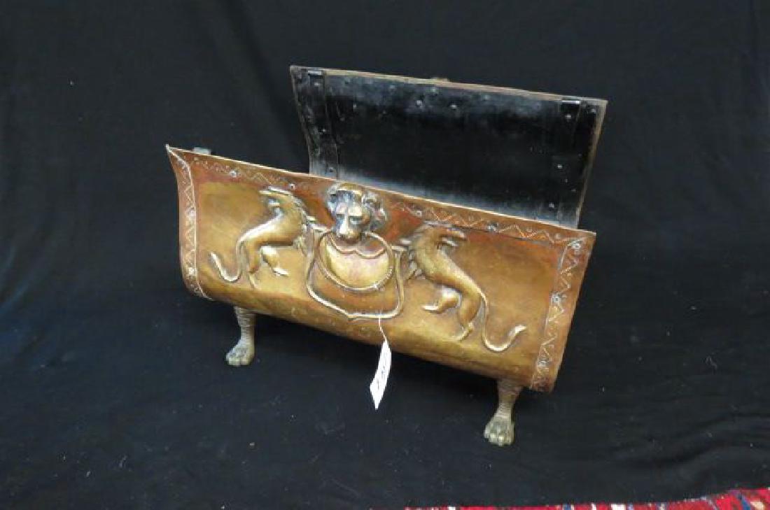 19th Century Brass & Iron Fireplace Tender, (1 of 4)