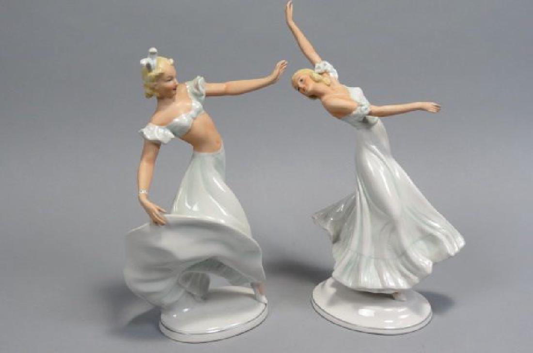 2 Schaubachkunst Porcelain Dancer Figurines, (1 of 4)