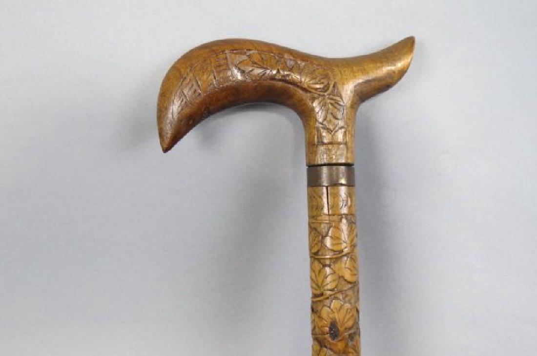Carved Sword Cane, (1 of 3)