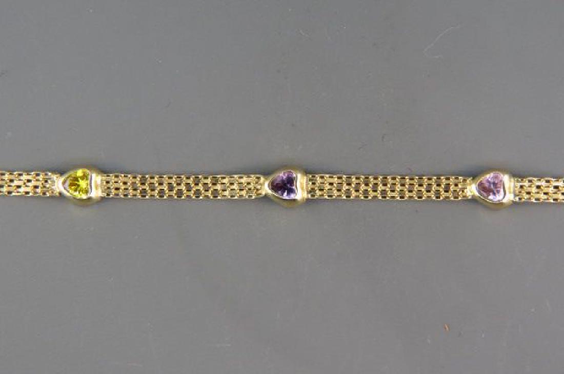 14k Gold Gemstone Bracelet, (1 of 4)