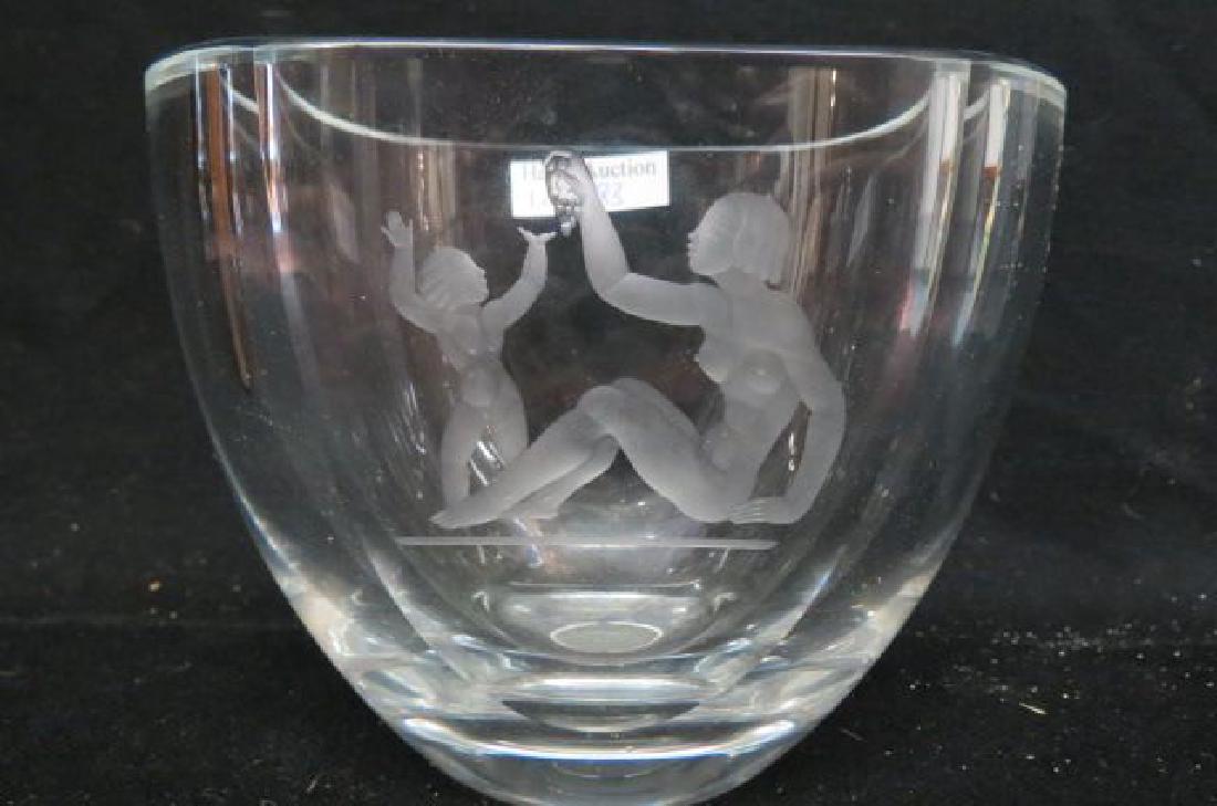 Swedish Art Deco Crystal Vase, (1 of 3)