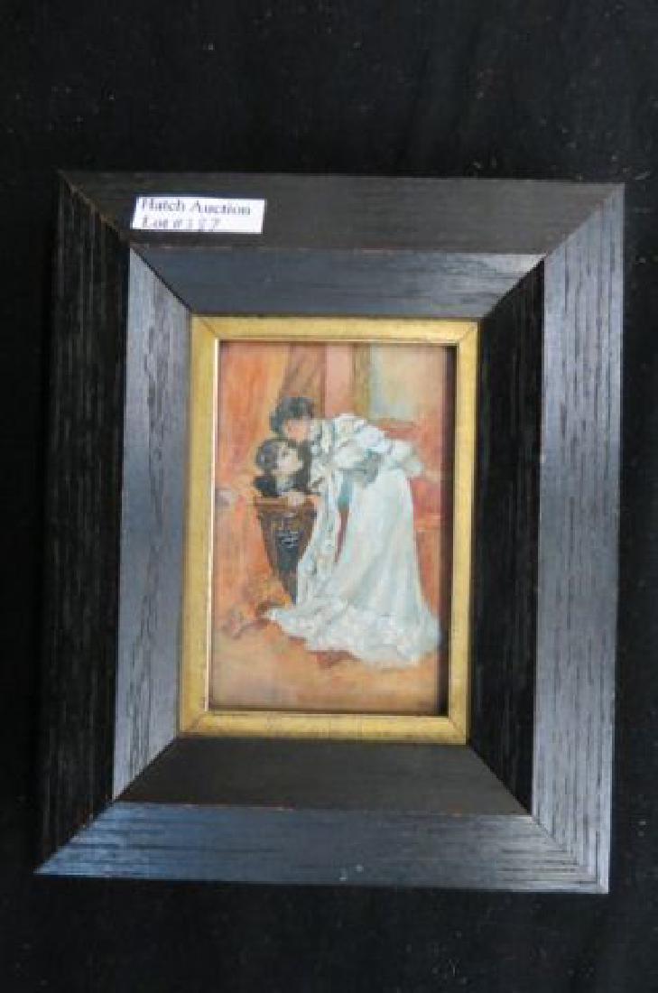 Miniature Watercolor of Romantic Couple, (1 of 3)