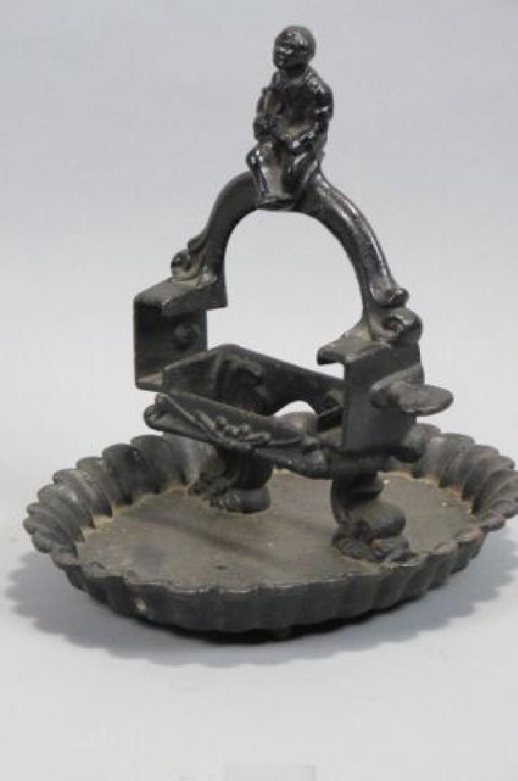Figural Cast Iron Boot Jack & Scrap, (1 of 3)