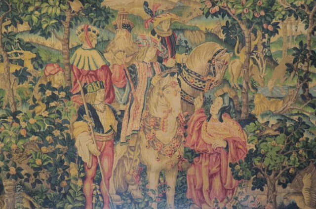Hanging Tapestry, medieval scene, (1 of 6)