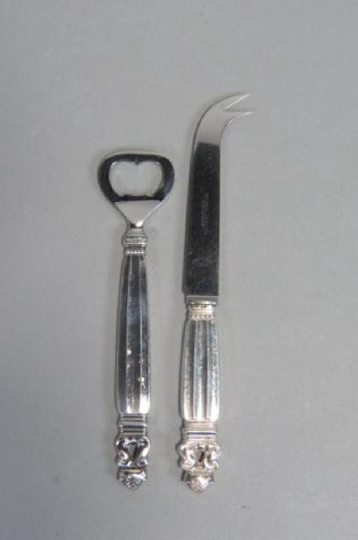 2 pcs. Georg Jensen "Acorn" Sterling Bar Items, (1 of 3)