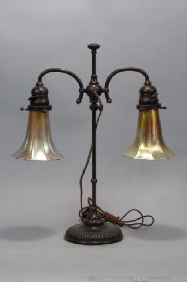 Tiffany Studios Bronze Desk Lamp, (1 of 13)