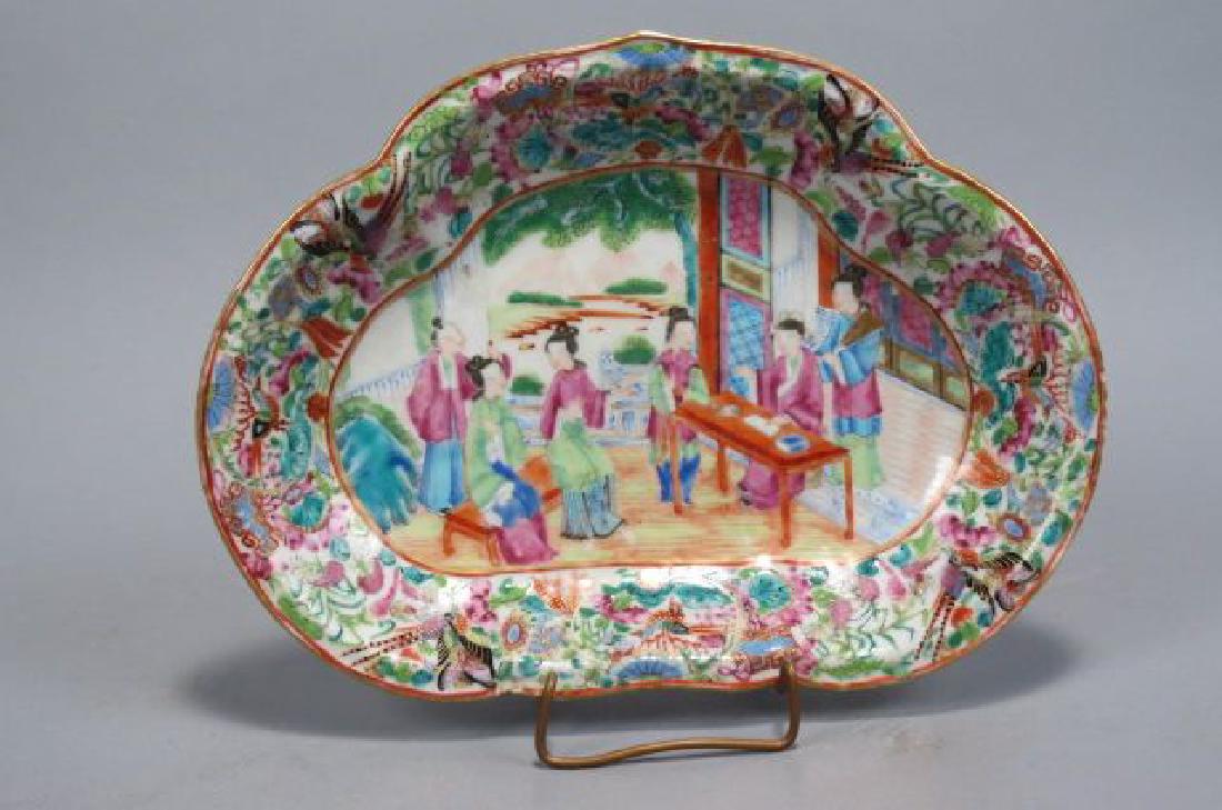 Chinese Rose Medallion Porcelain Dish, (1 of 4)