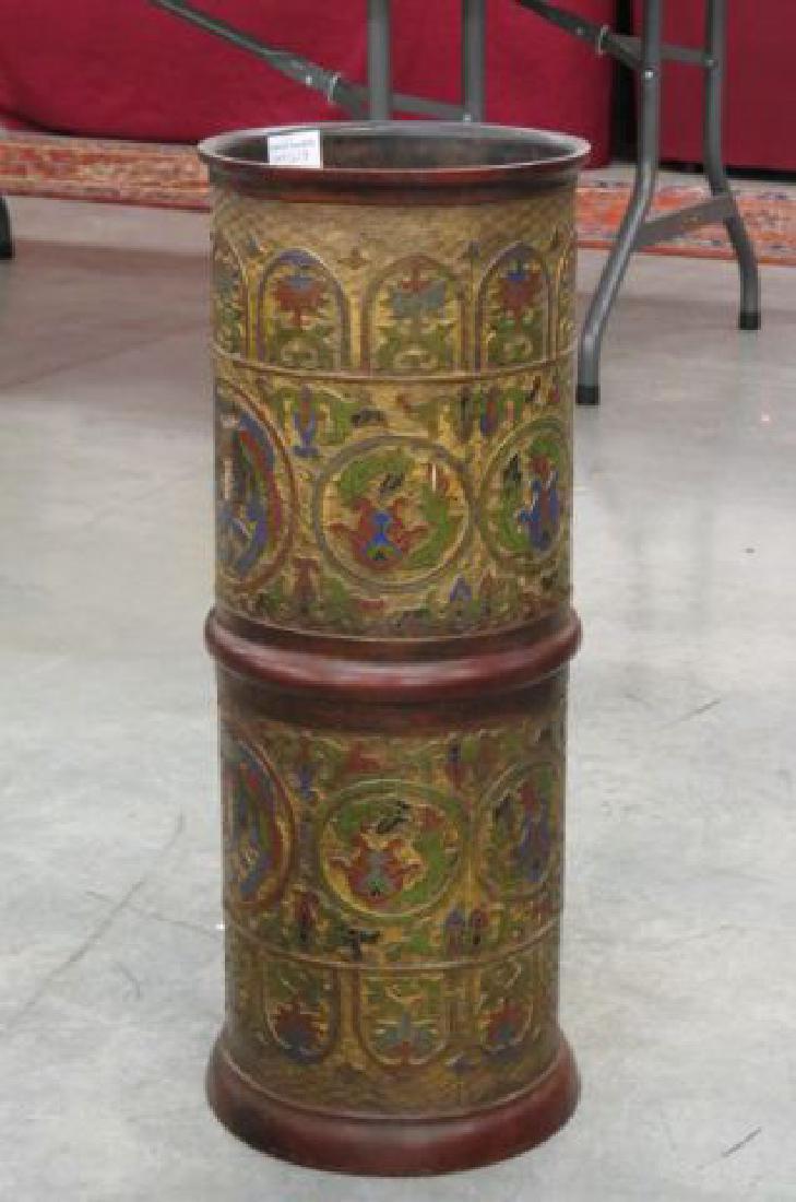 Japanese Champleve Umbrella Stand, (1 of 2)