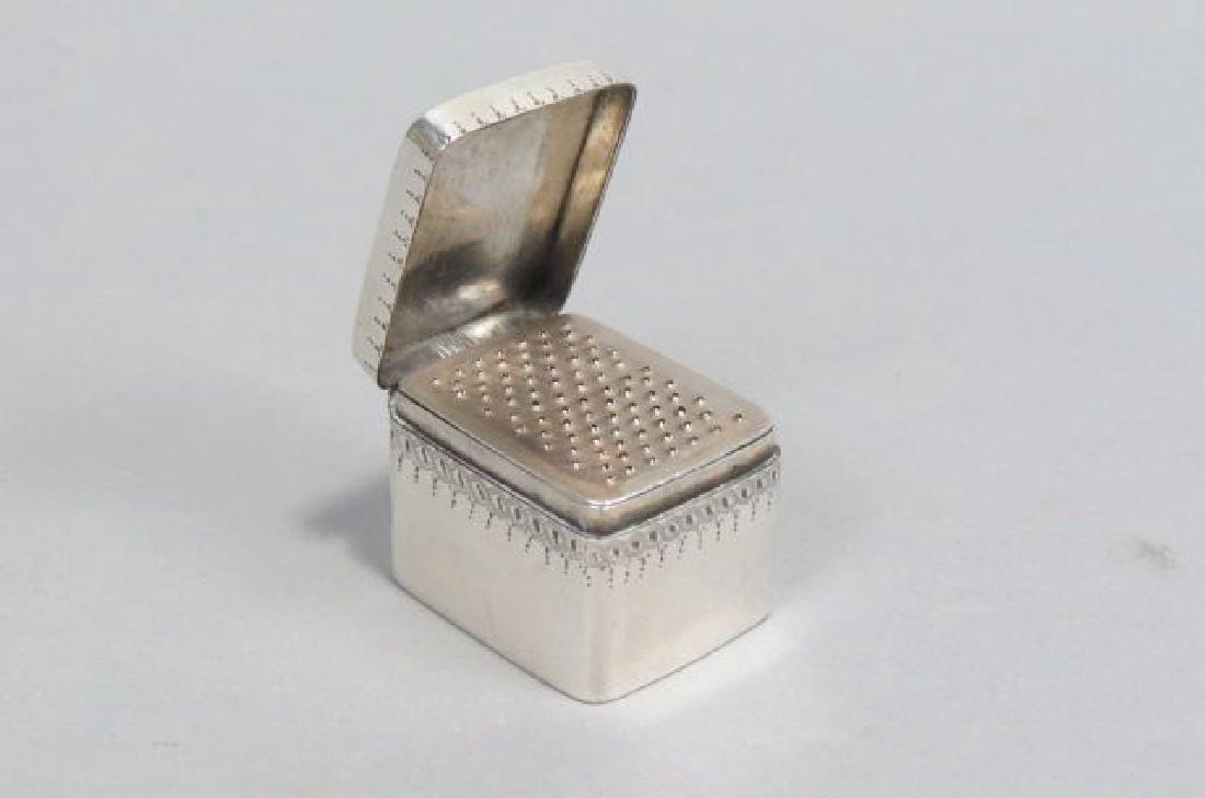 Rare Sterling Silver Nutmeg Grinder Box,