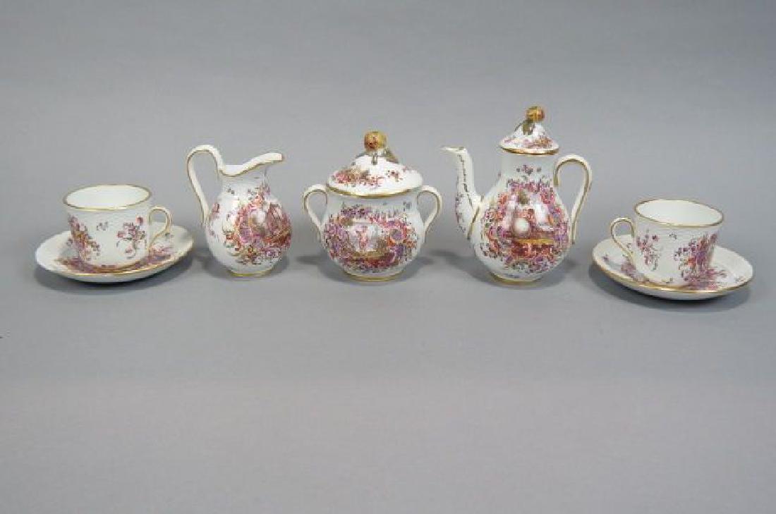 Lille Hand Painted Porcelain Tea for Two Service, (1 of 5)