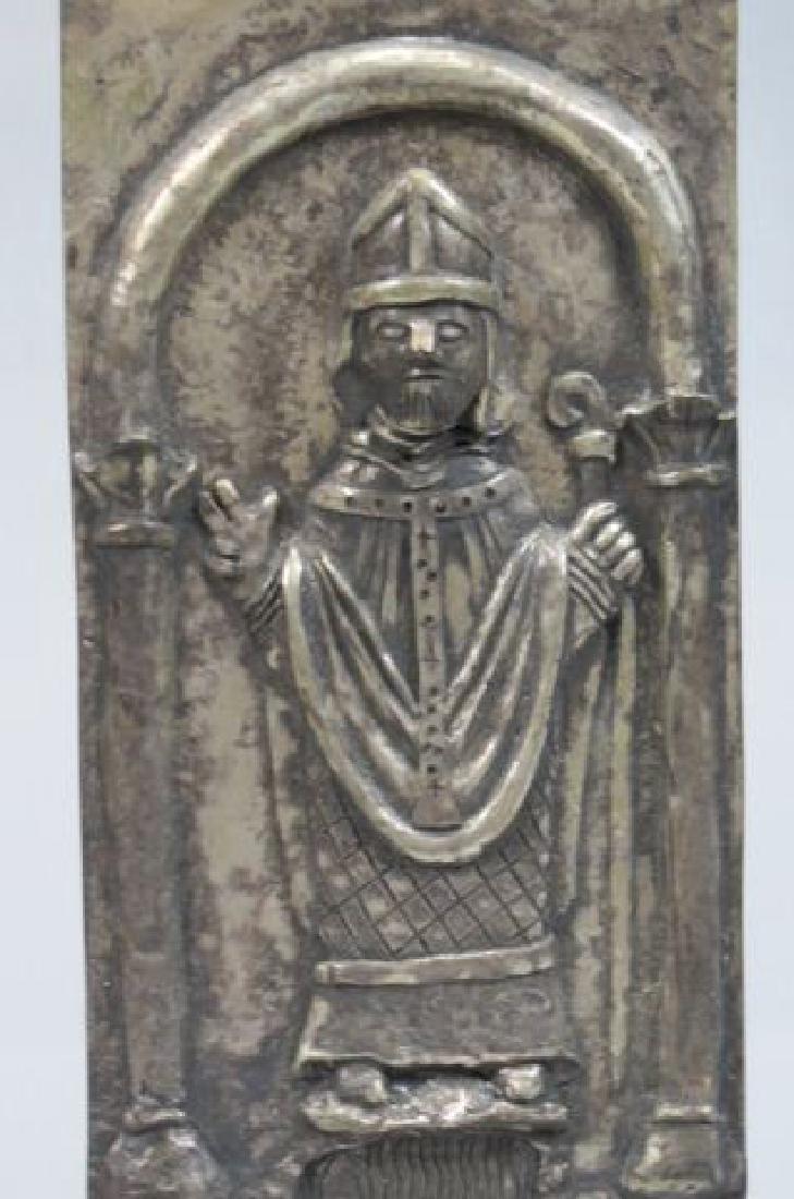 European Silver Religous Plaque of a Saint, (1 of 3)