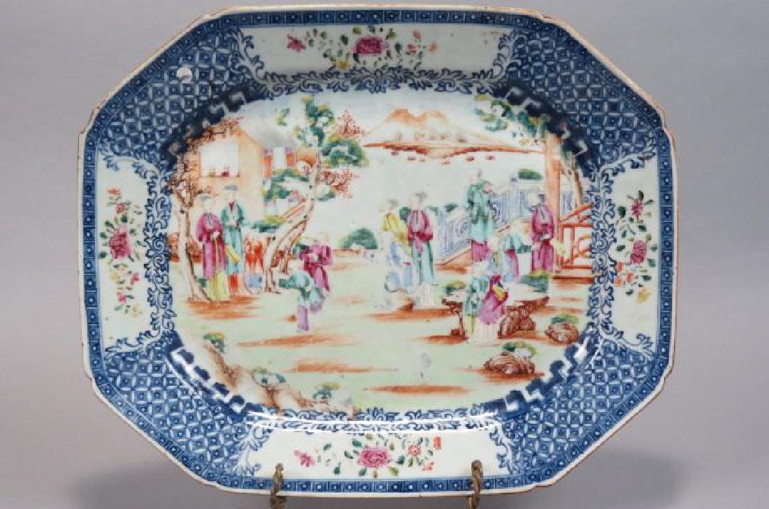 Chinese Export Porcelain Platter, (1 of 3)