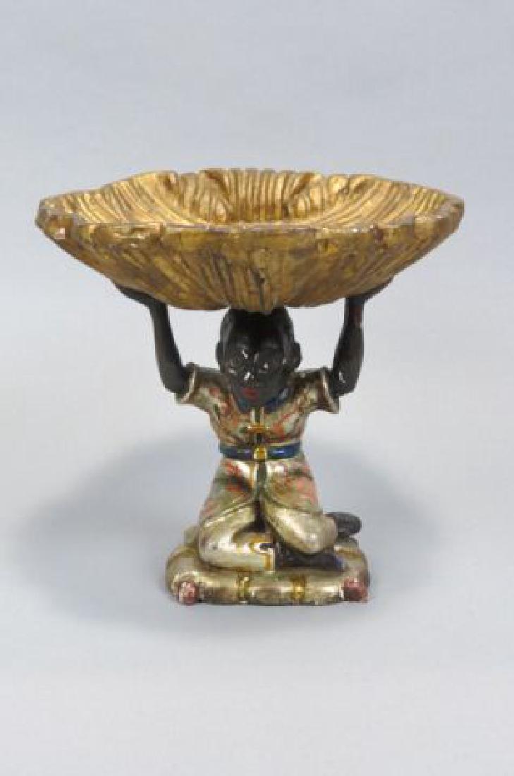 Italian Carved & Gilt Wood Blackamoor Compote, (1 of 7)