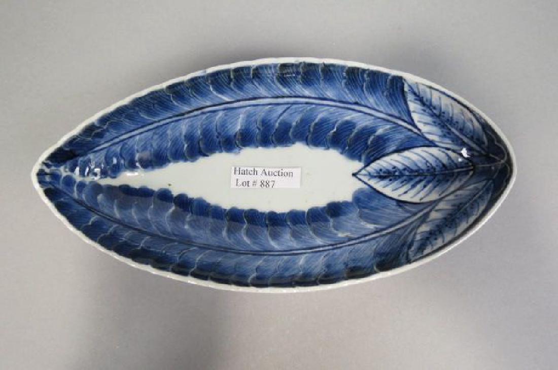 Chinese Blue Imari Sometsuke Porcelain Dish, (1 of 4)