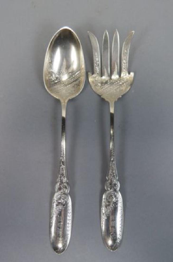 W. Faber & Sons Large Sterling Salad Serving Set, (1 of 6)