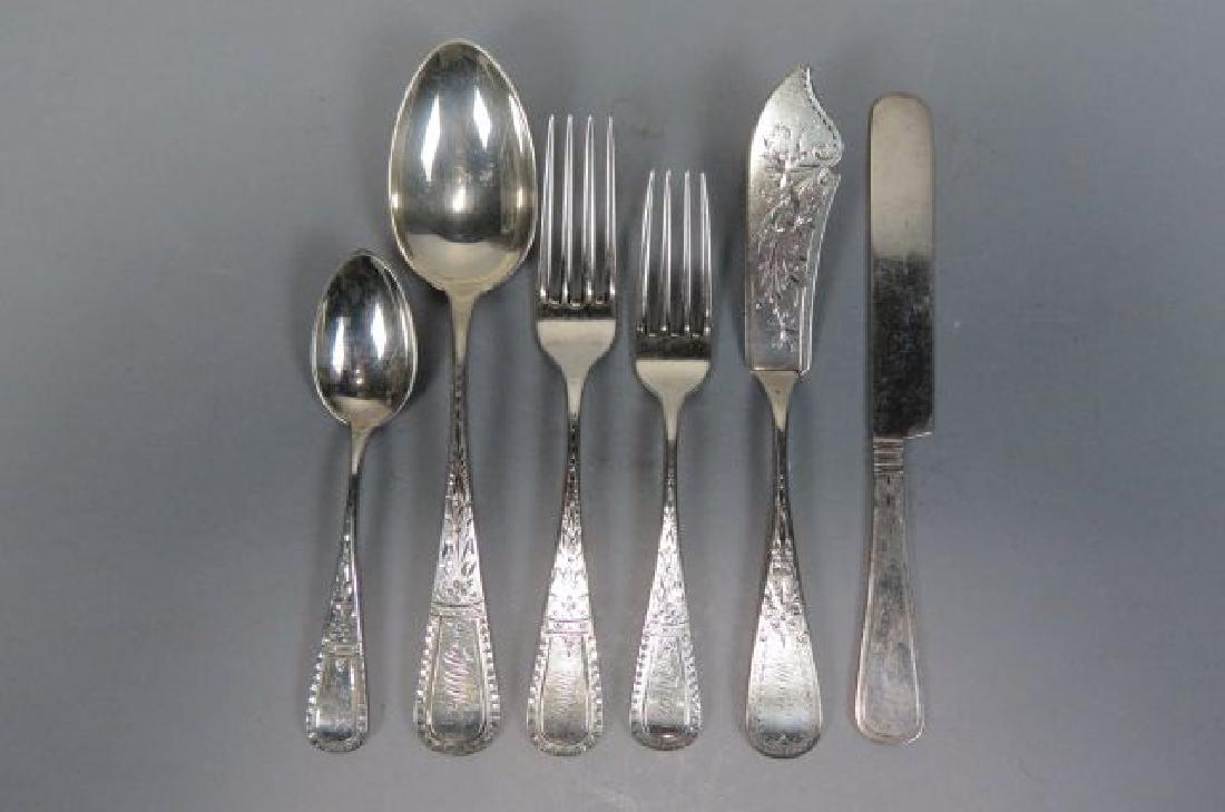 61 pc. William Wilson & Son Sterling Flatware Set, (1 of 4)