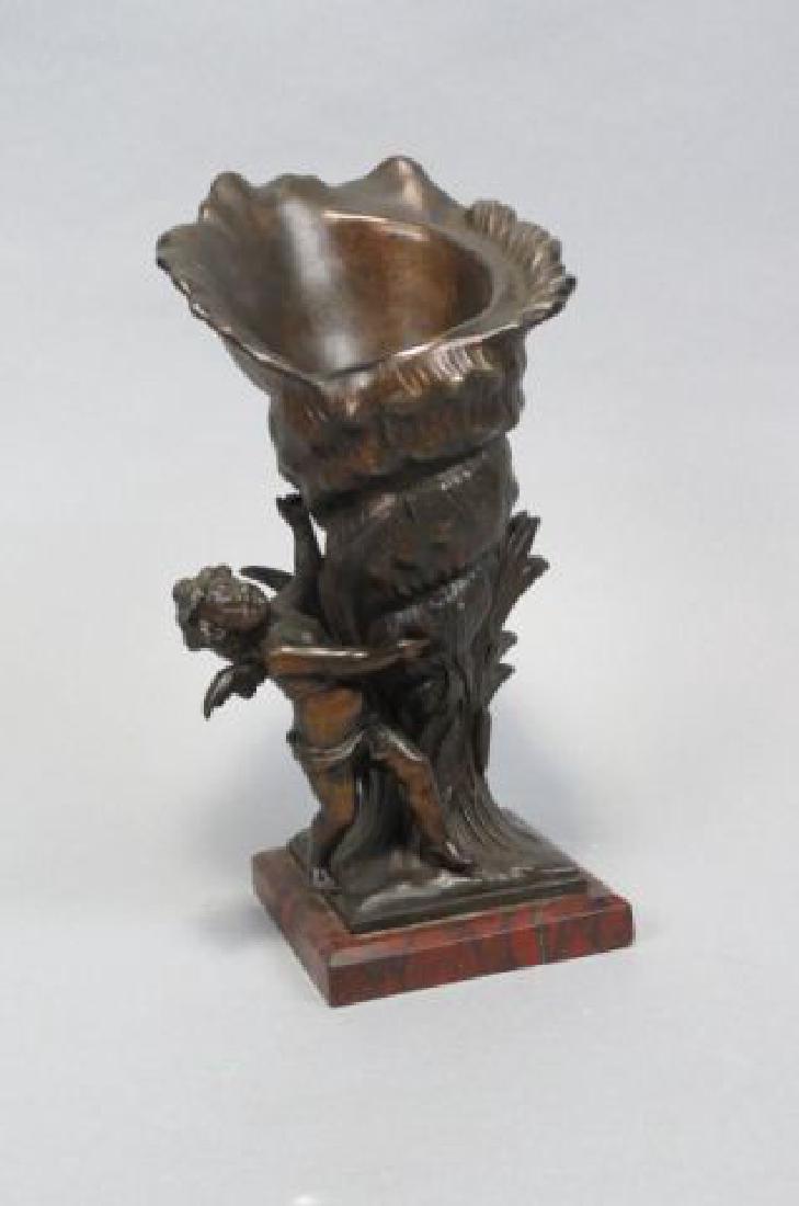 Bronzed Art Nouveau Figural Vase, (1 of 6)