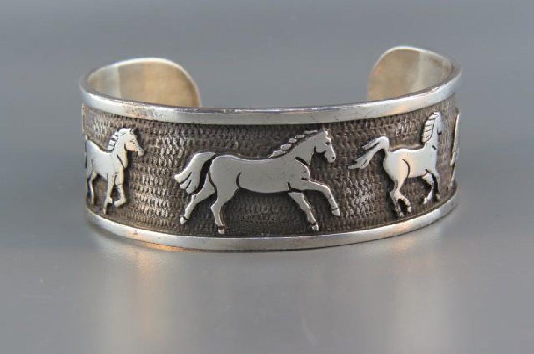 Equestrian Sterling Silver Bracelet, (1 of 2)
