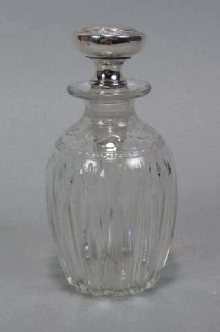 Tiffany Sterling & Cut Crystal Cologne Bottle, (1 of 4)