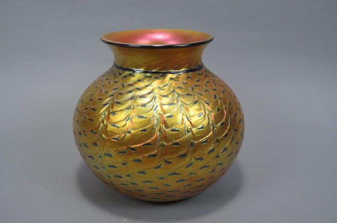 Lundberg Art Glass Vase, (1 of 6)