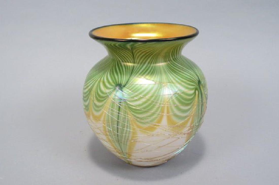 Lundberg Art Glass Vase, (1 of 6)