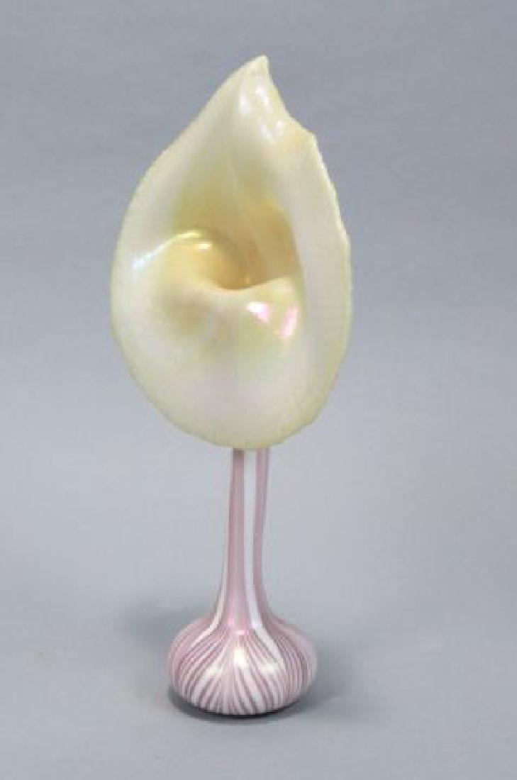 Charles Lotton Art Glass Jack-in-the-Pulpit Vase, (1 of 5)