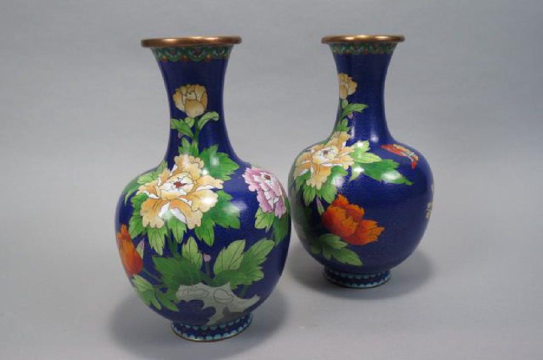Pair of Chinese Cloisonne Vases, (1 of 3)