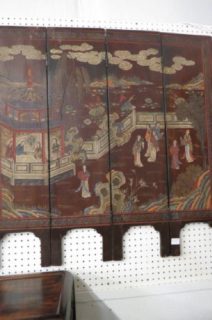 Japanese Carved Wood Screen,