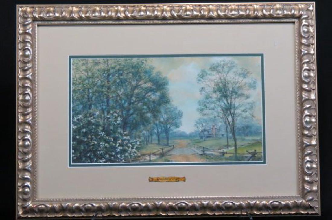 Daubigny, watercolor, Springtime at Farm, (1 of 3)
