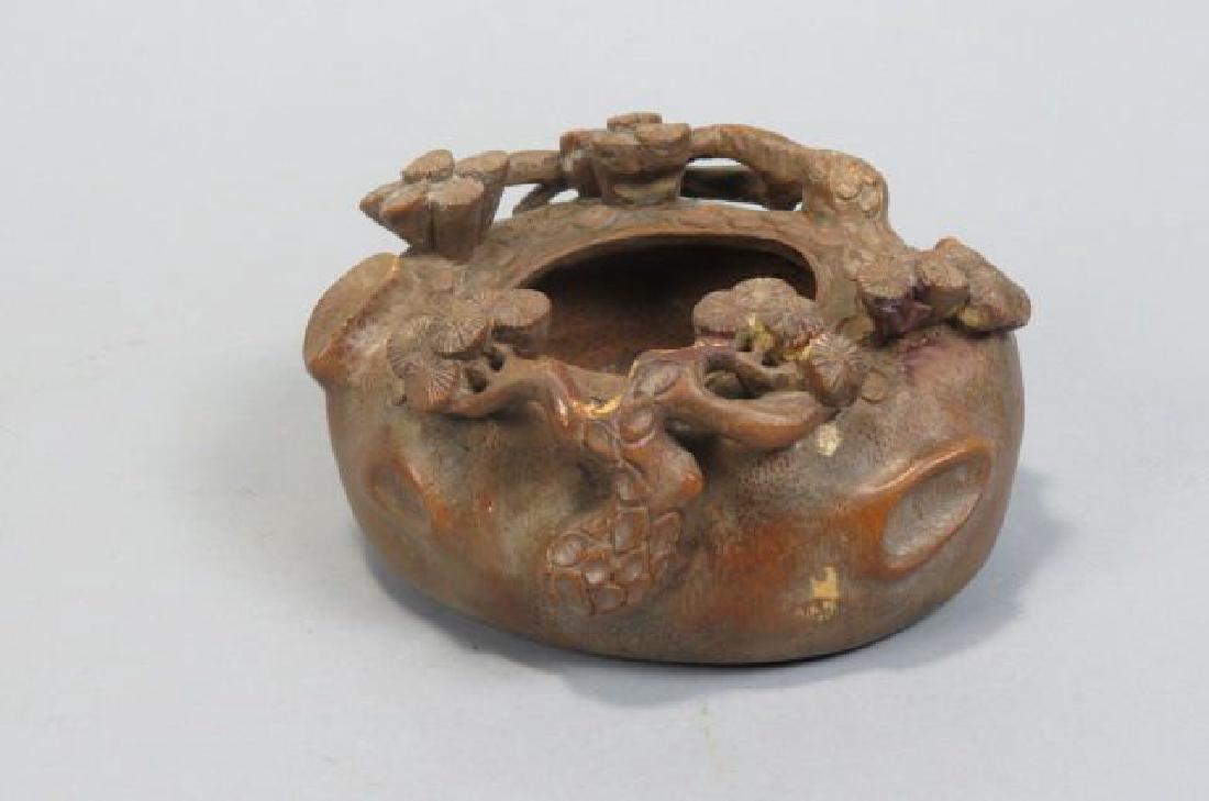 Chinese Carved Bamboo Brush Washer, (1 of 3)