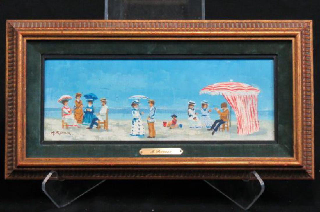 Andre Renoux, oil, Beach scene with high society (1 of 6)