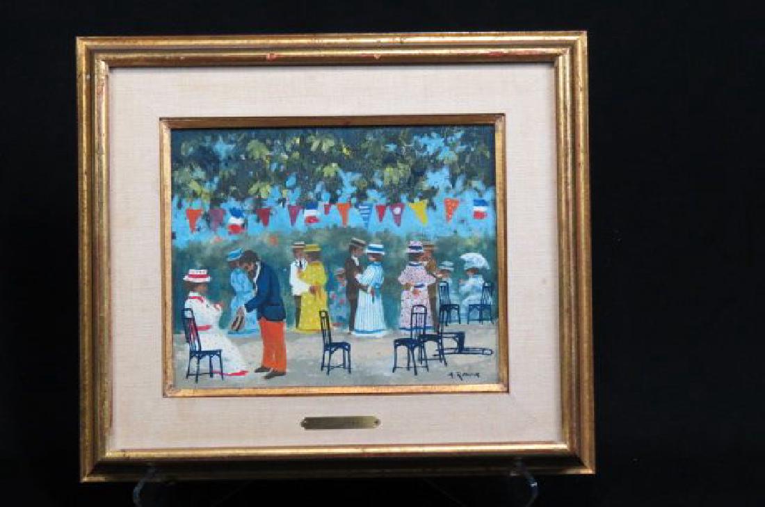 Andre Renoux, oil, Garden party, (1 of 4)