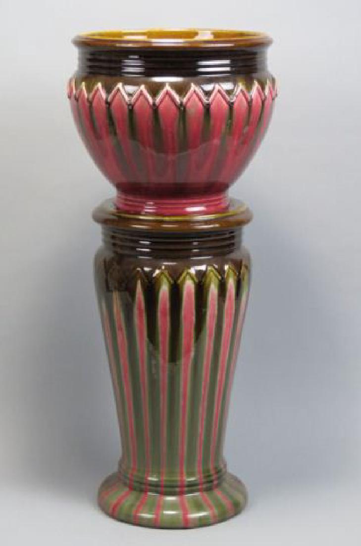 Weller Art Pottery Jardiniere & Pedestal, Nov 18, 2017 Richard D