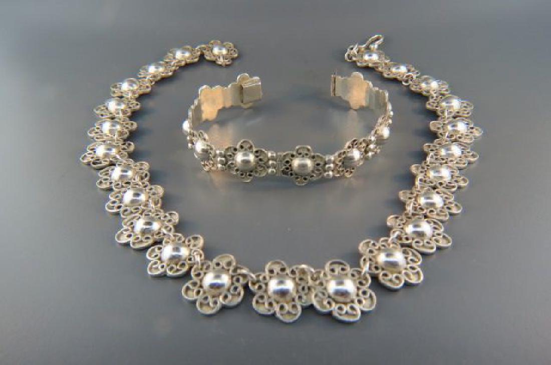 2 pcs. Vintage Mexican Sterling Silver Jewelry, (1 of 5)