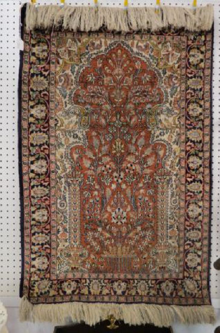 Silk Tabriz Style Persian Handmade Rug, (1 of 5)