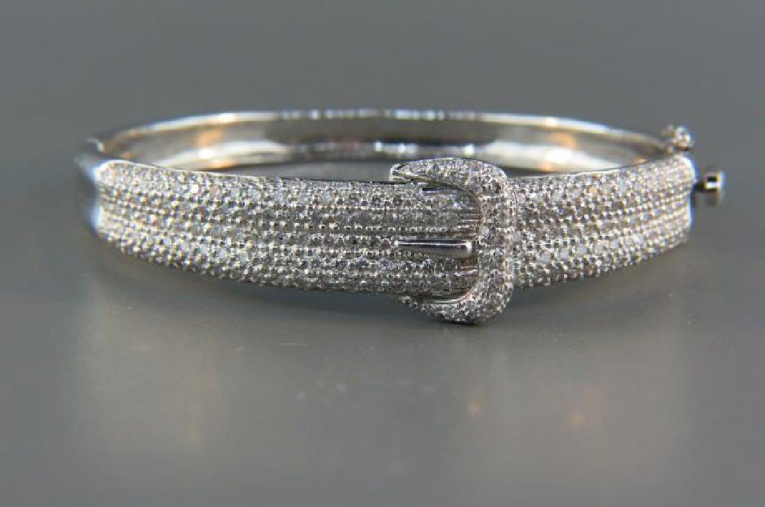 Diamond Buckle Bangle Bracelet, (1 of 4)