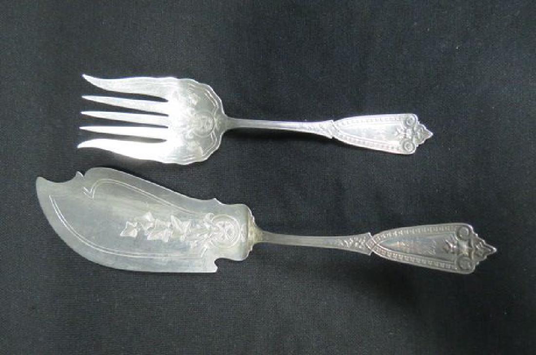 Whiting Sterling "Ivy" Fish Serving Set, (1 of 5)