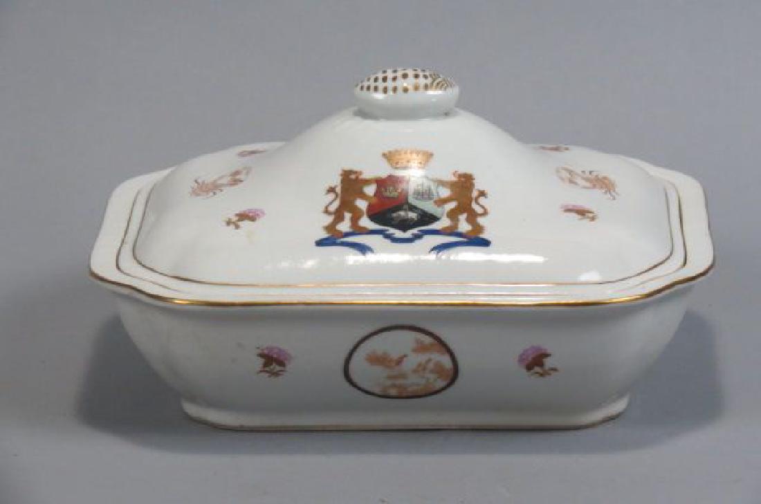 Chinese Export Armorial Style Porcelain Server, (1 of 3)