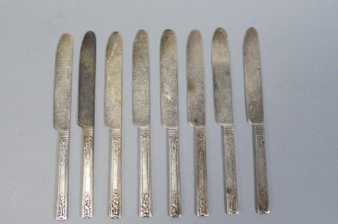 8 Early S. Kirk & Son Coin Silver Knives, (1 of 3)