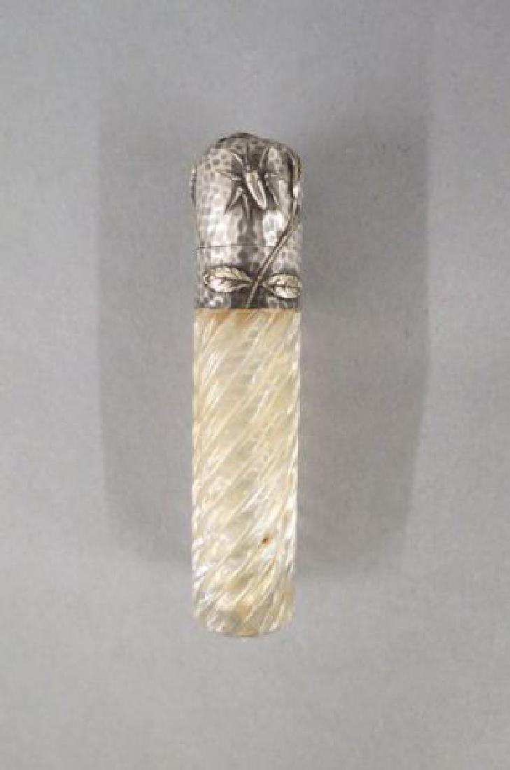 Aesthetic Movement Sterling & Glass Perfume Bottle (1 of 4)