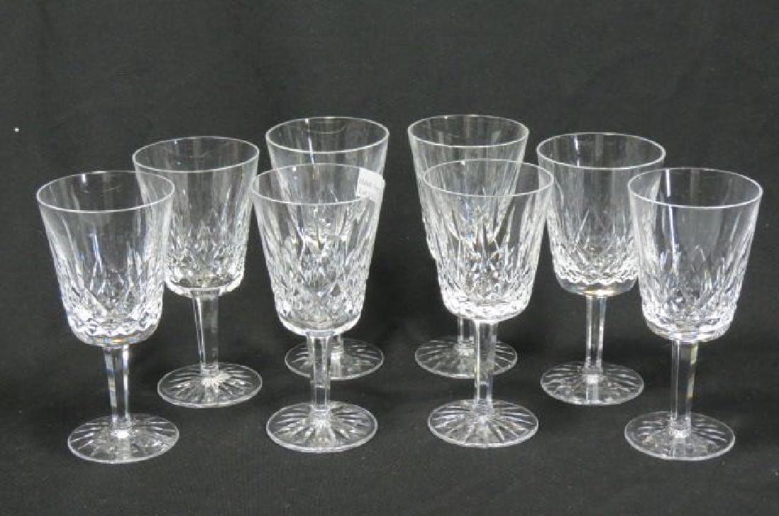 8 Waterford "Lismore" Cut Crystal Goblets, (1 of 3)