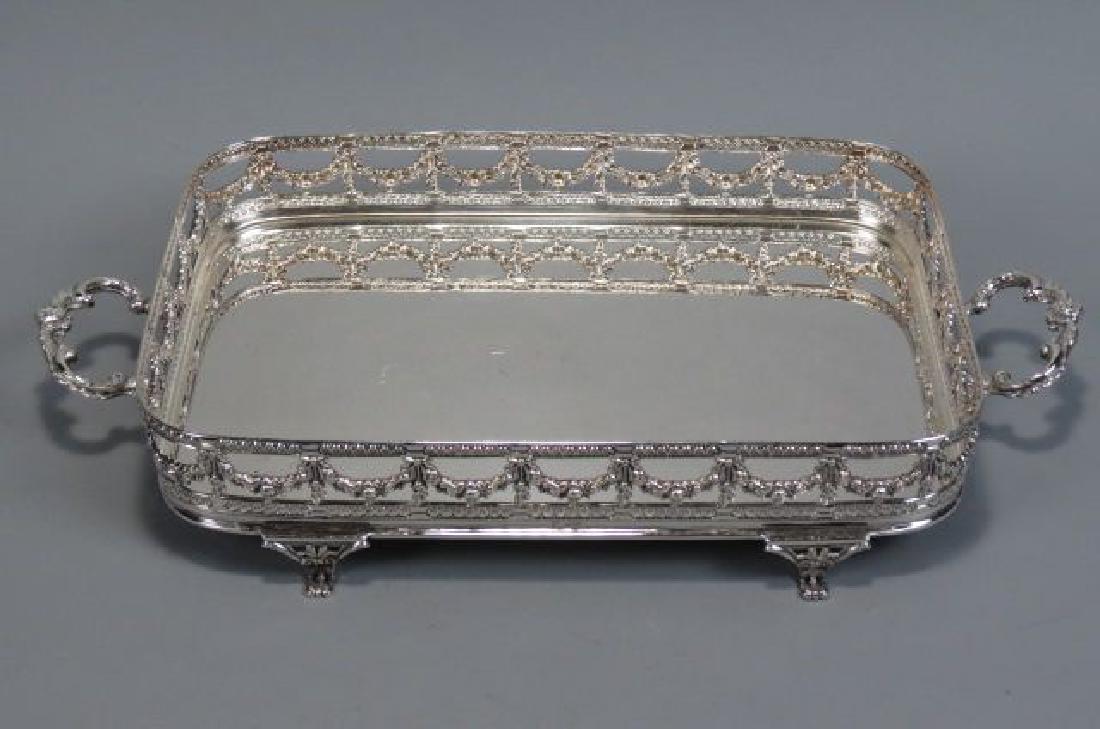 Fine Silverplate Gallery Tray, (1 of 5)
